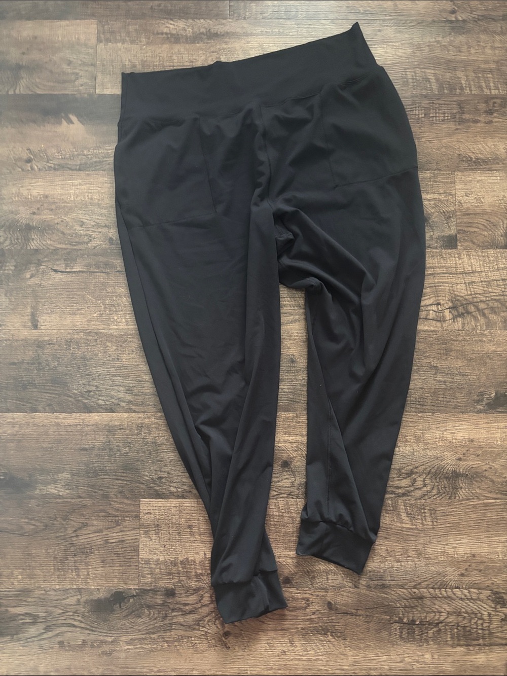 Black High-Waist Active Joggers with Pockets